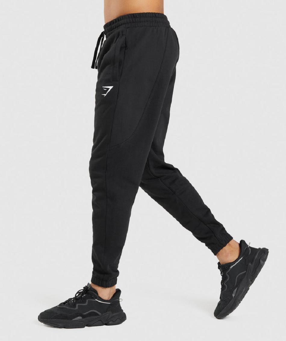 Gymshark Essential Muške Jogger Hlače Crne | HR 2953DFM